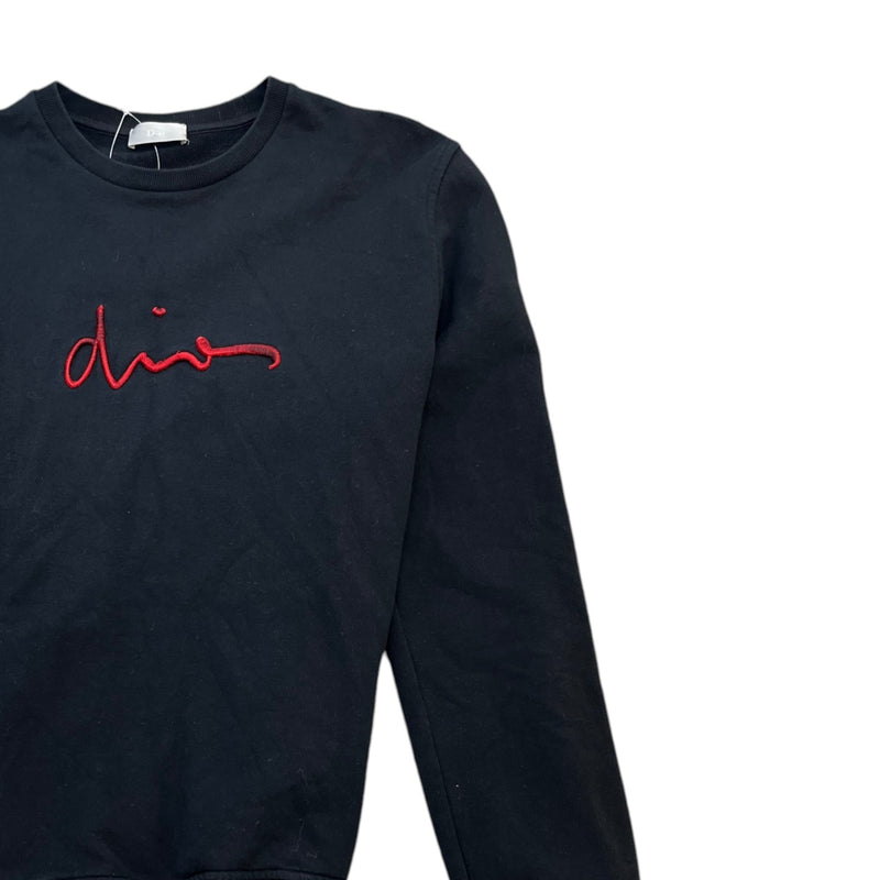 Men's Embroidered Logo Sweatshirt Black Size M