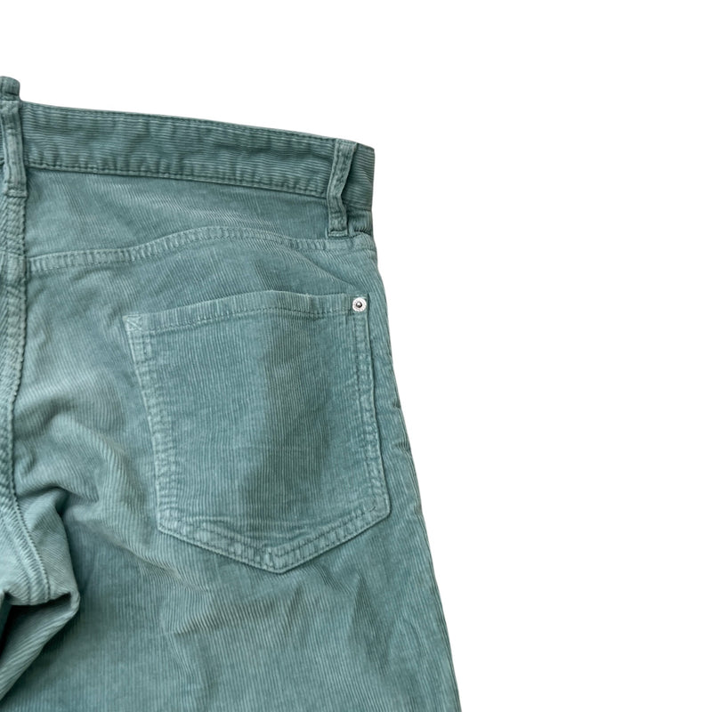 Men's Tab Logo Ribbed Jeans Green Size L / W34