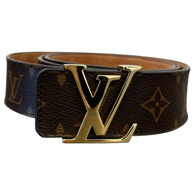Men's Monogram Logo Belt Brown Size 38"