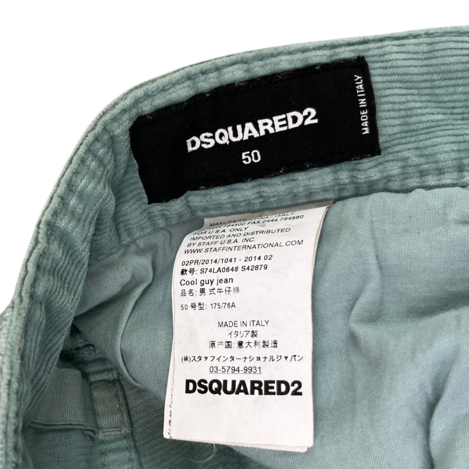 Men's Tab Logo Ribbed Jeans Green Size L / W34 - Photo 8