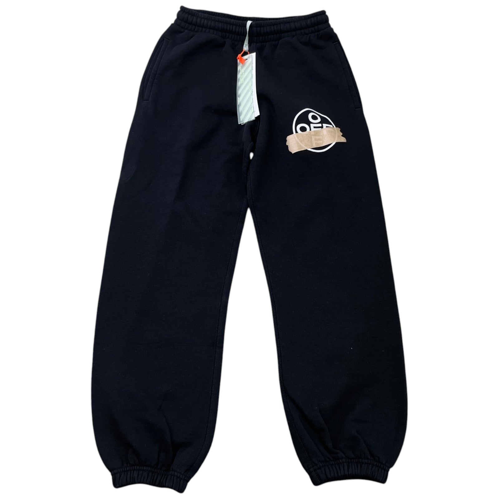 Men's Tape Arrows Logo Joggers Black Size S / W30 - Photo 1