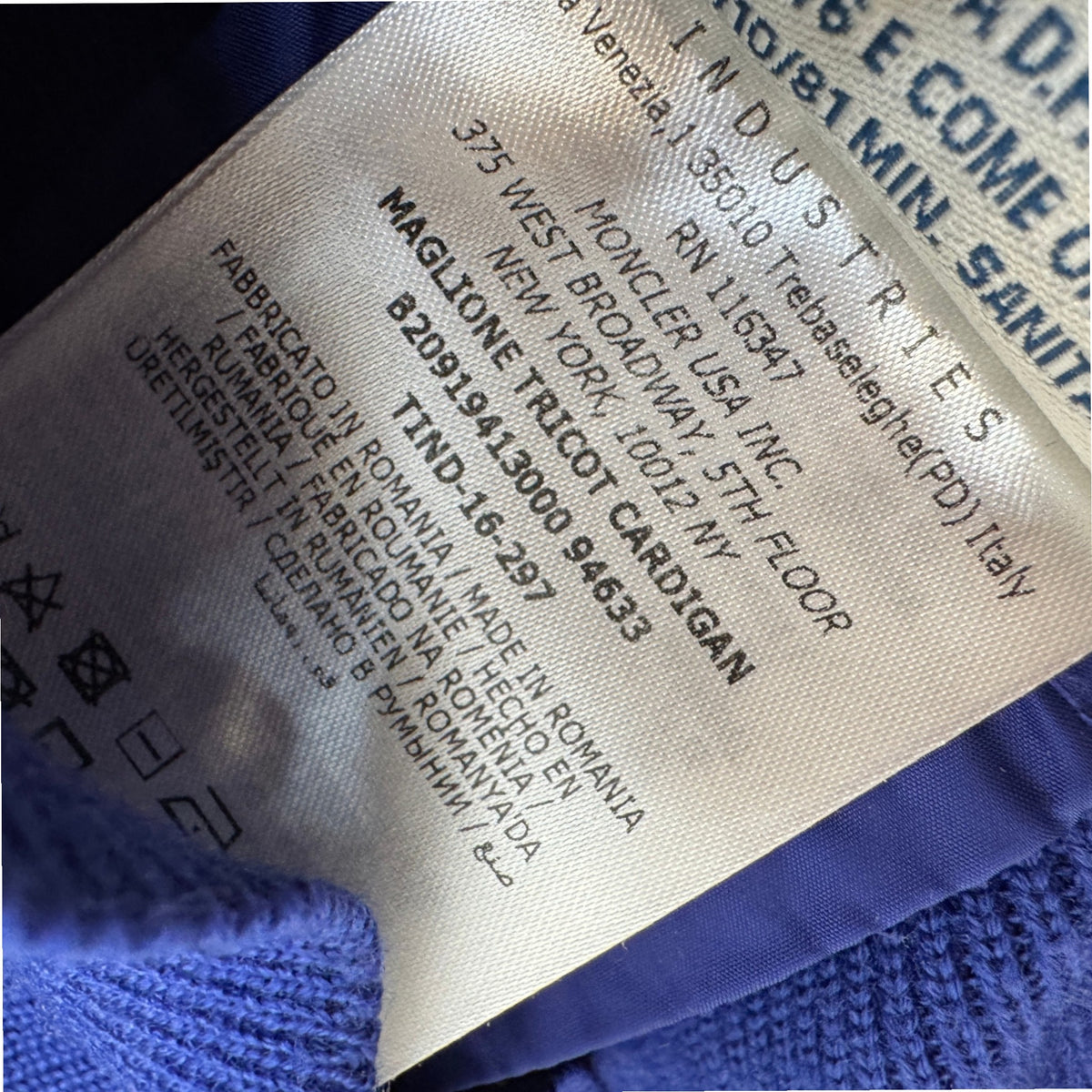 Men's Maglione Tricot Cardigan Jacket Blue Size 3 / L - Photo 5