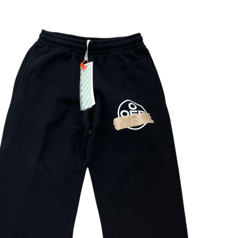 Men's Tape Arrows Logo Joggers Black Size S / W30