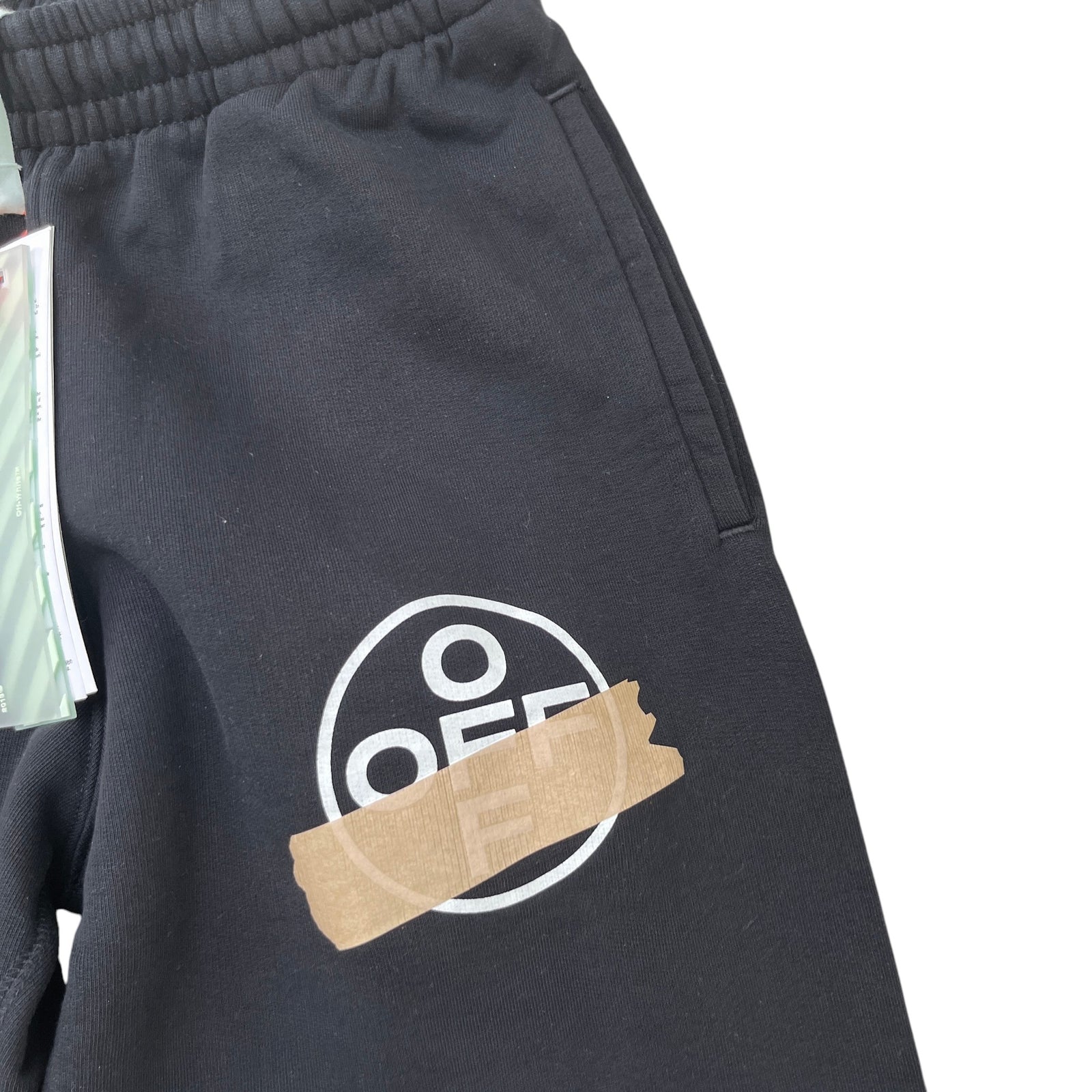 Men's Tape Arrows Logo Joggers Black Size S / W30 - Photo 6