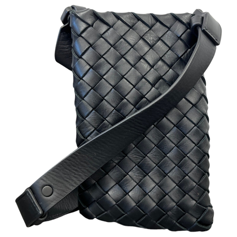 Women's Intrecciato Phone Crossbody Bag Black