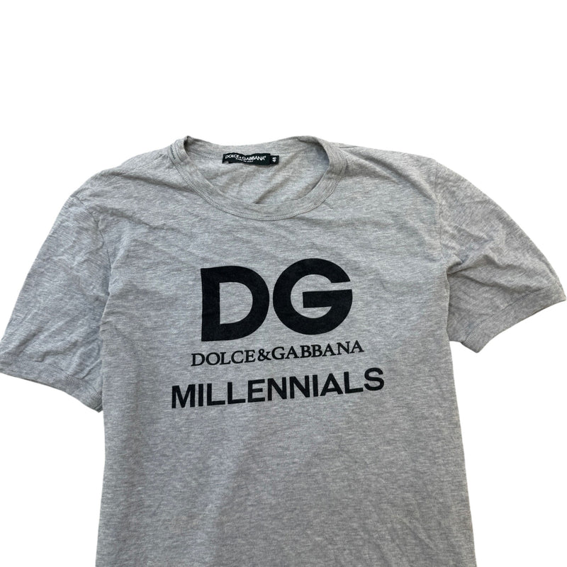 Men's Logo Print T-Shirt Grey Size M