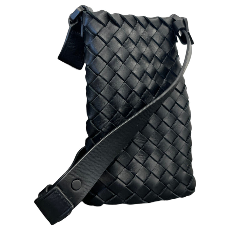 Women's Intrecciato Phone Crossbody Bag Black