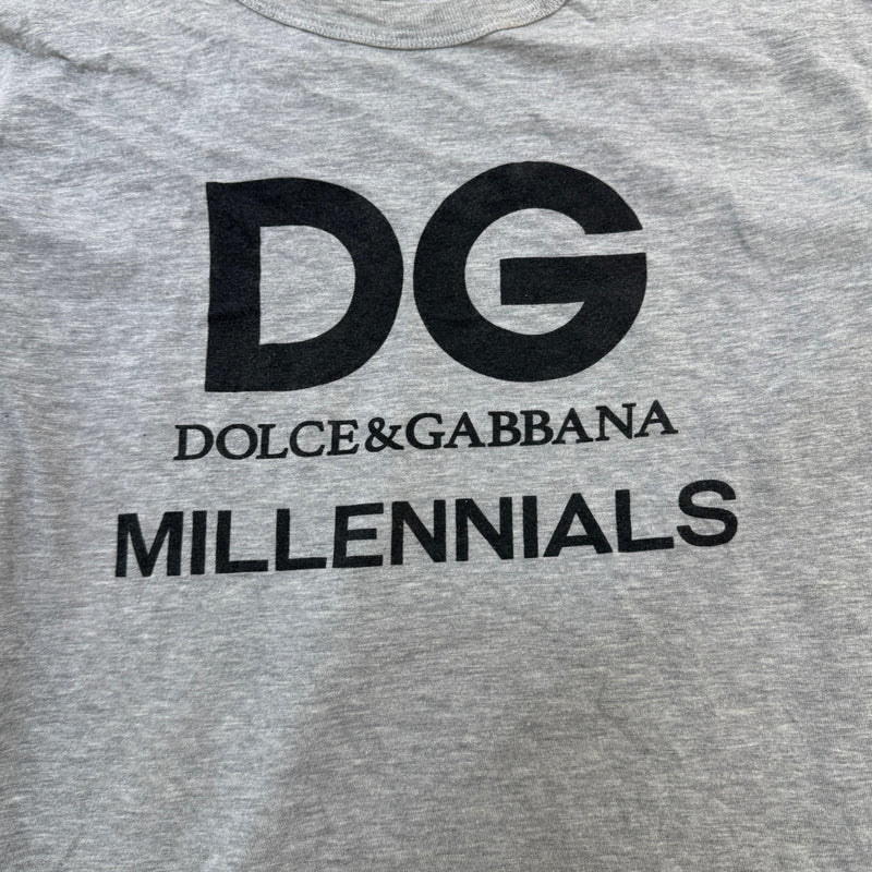 Men's Logo Print T-Shirt Grey Size M