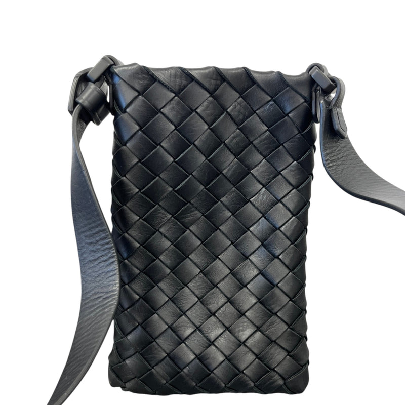 Women's Intrecciato Phone Crossbody Bag Black