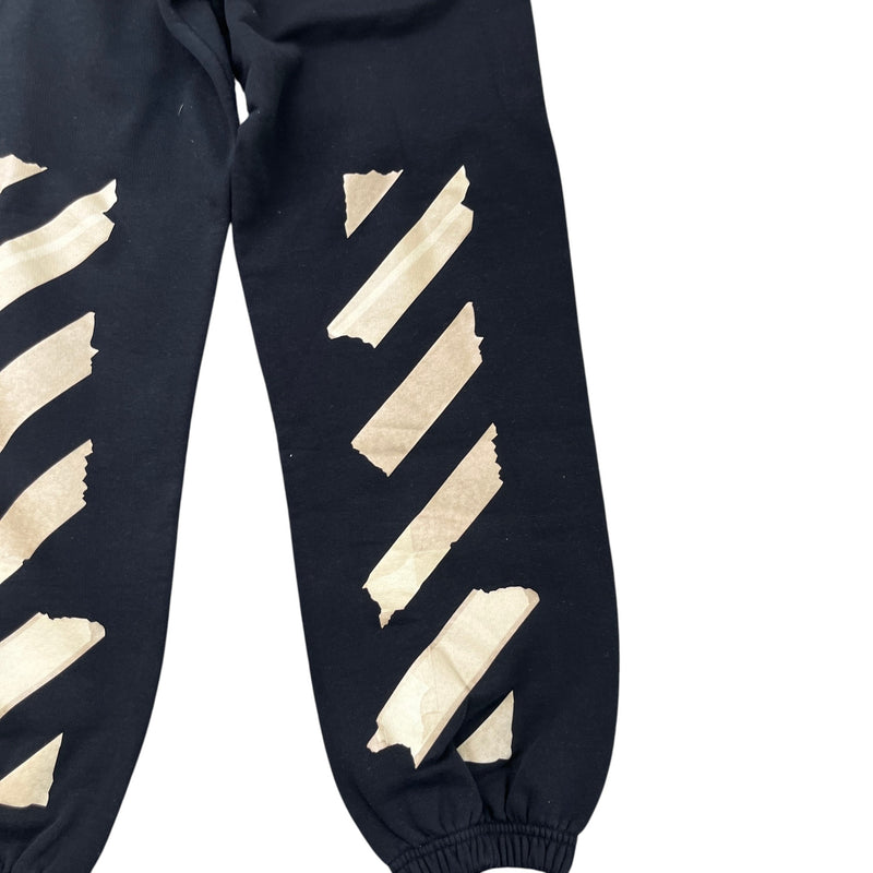 Men's Tape Arrows Logo Joggers Black Size S / W30