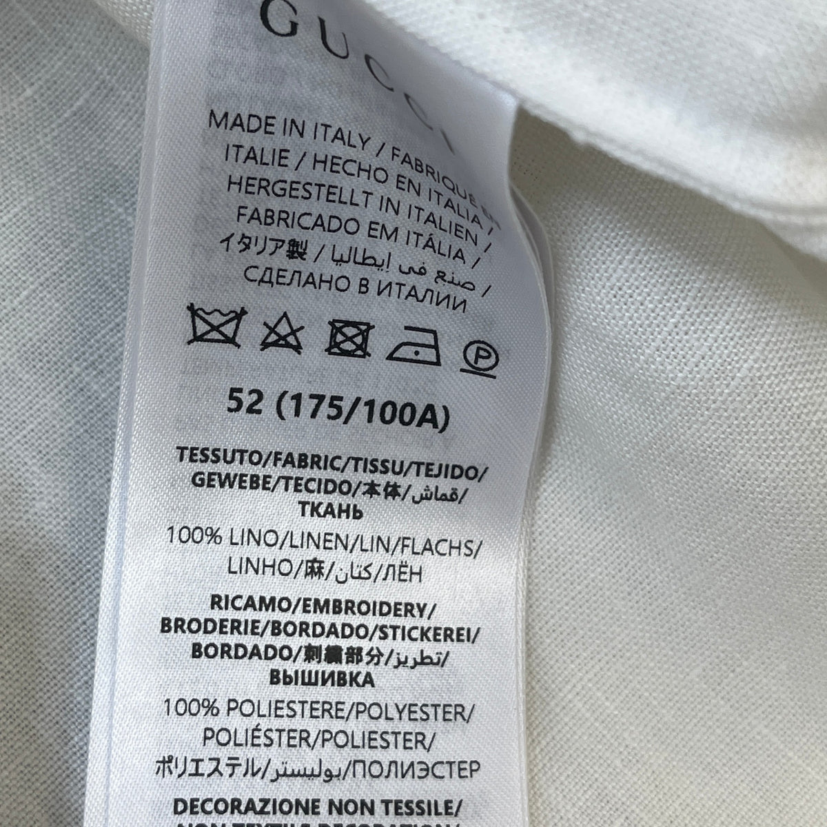 Men's Linen Embroidered Detail Short Sleeve Shirt White Size XL - Photo 7