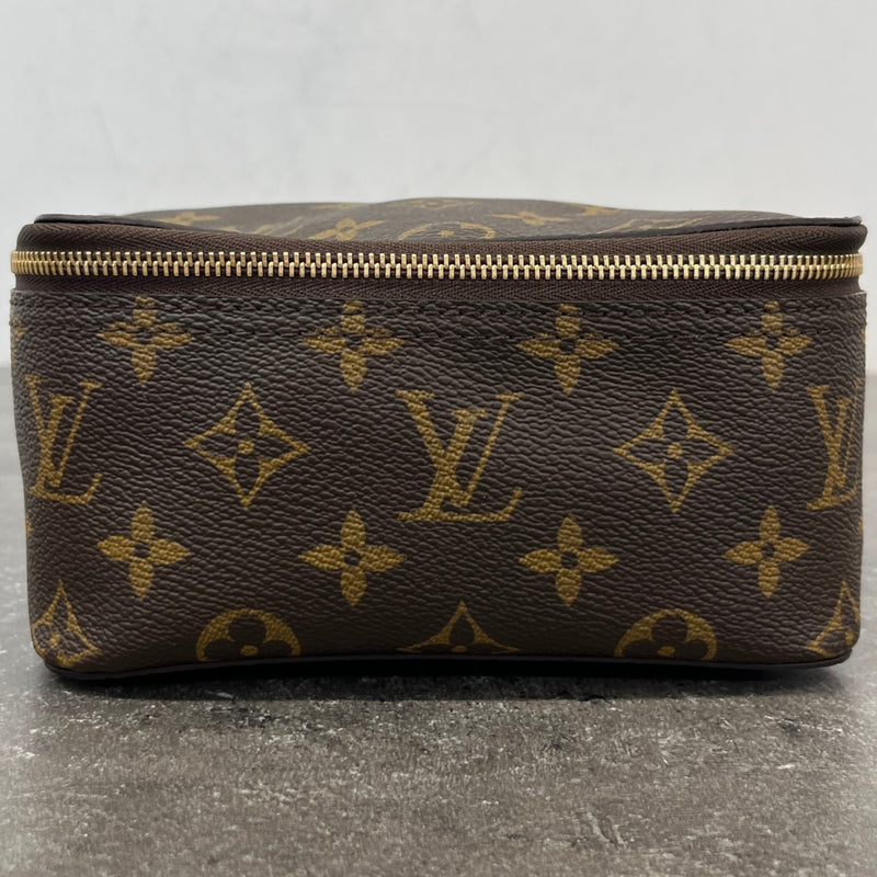 Women's Monogram Cosmetic Pouch Pm Bag Brown
