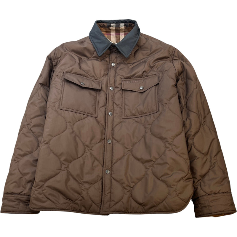 Men's Reversible Quilted Jacket Brown Size XL
