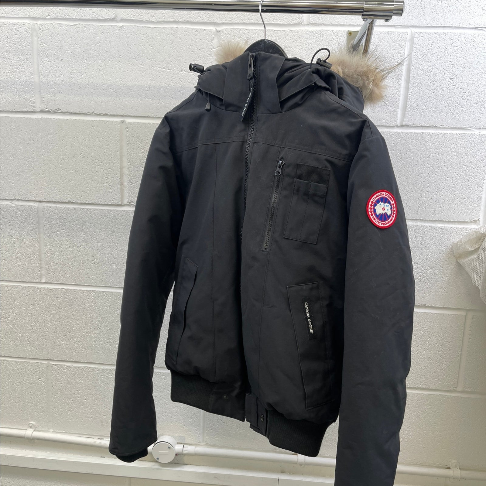 Men's Borden Bomber Down Jacket Black Size S - Photo 12