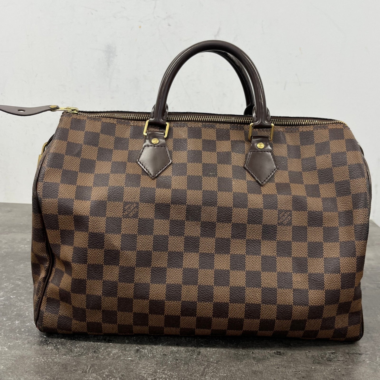 Women's Damier Ebène Speedy 30 Bag Brown - Photo 13