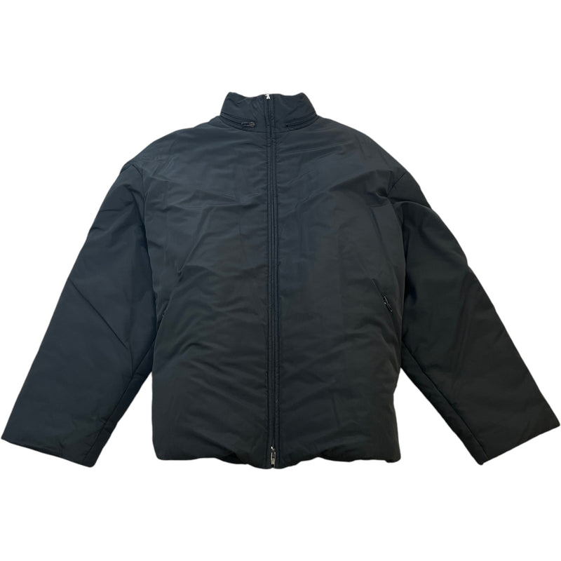 Men's Logo Print Down Jacket Black Size XXL