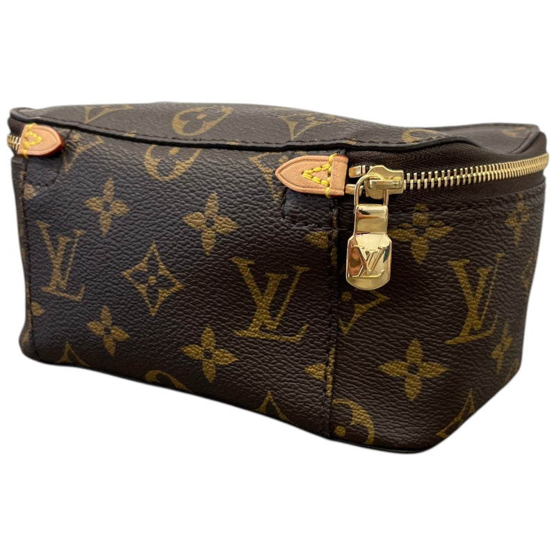 Women's Monogram Cosmetic Pouch Pm Bag Brown