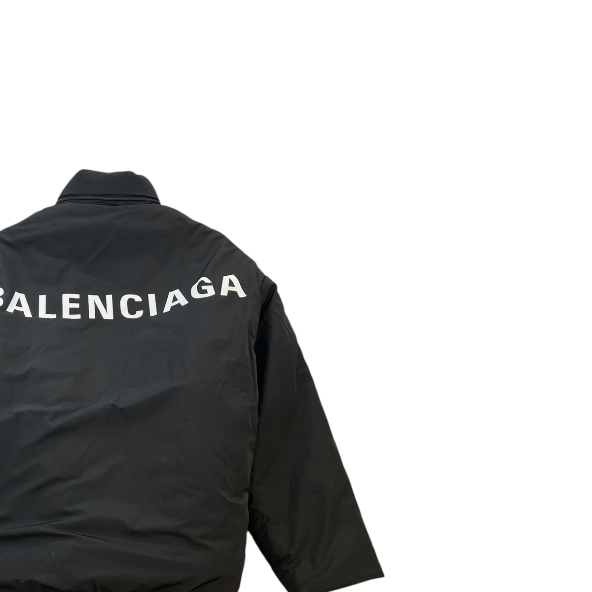 Men's Logo Print Down Jacket Black Size XXL - Photo 4