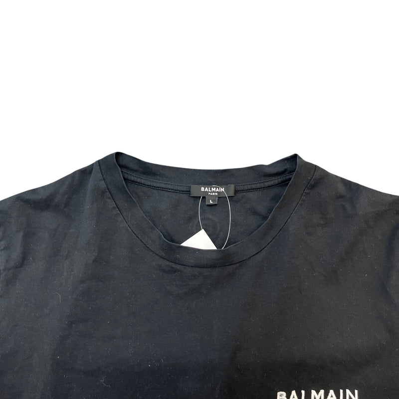 Men's Embroidered Logo T-Shirt Black Size L