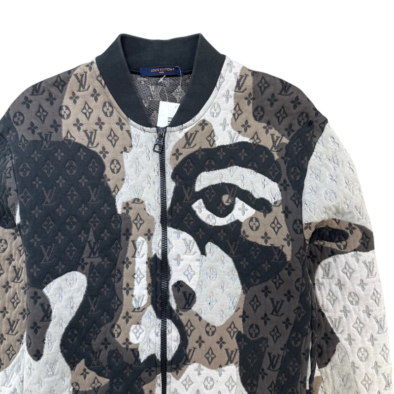 Men's X Kidsuper Monogram Face Jacket Grey Size S