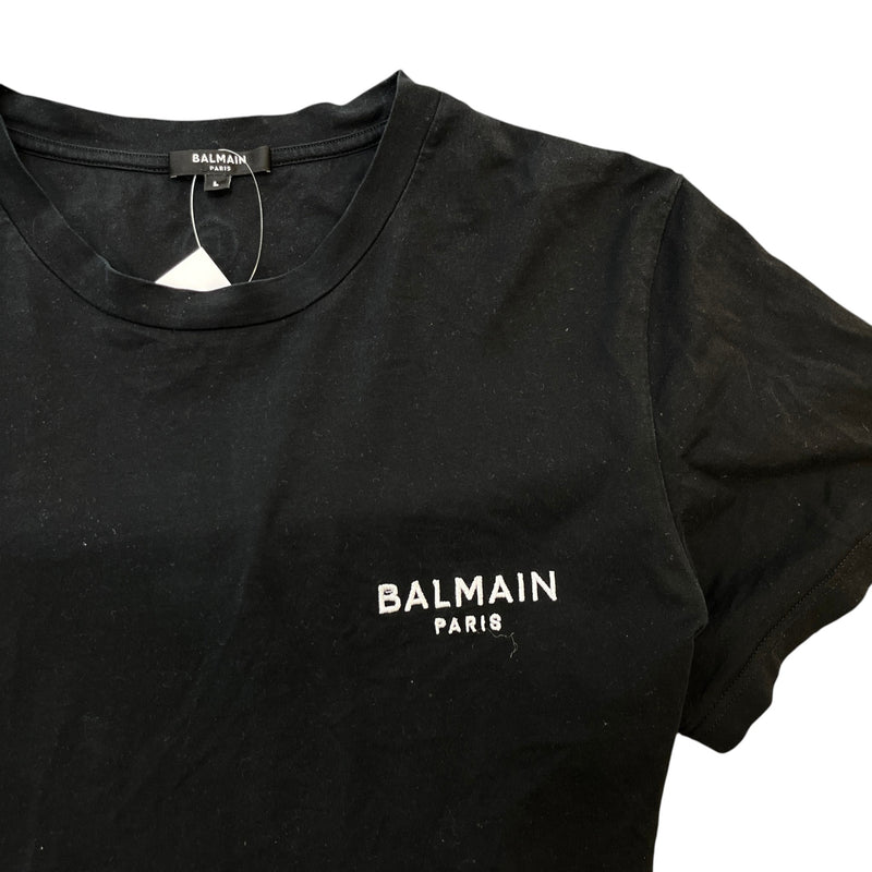 Men's Embroidered Logo T-Shirt Black Size L