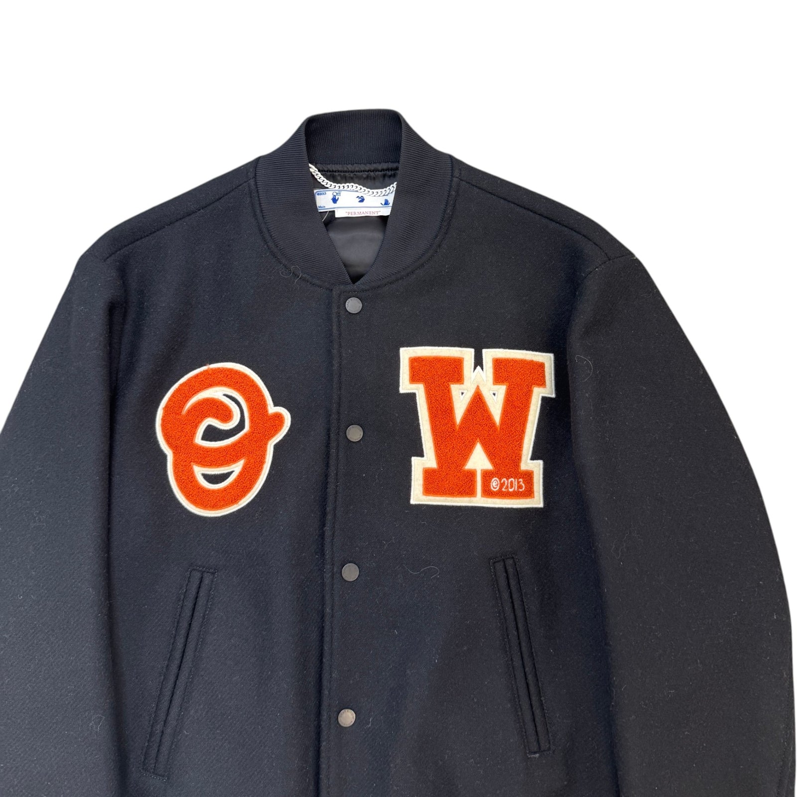 Men's logo patch varsity Jacket Black Size XS - Photo 3