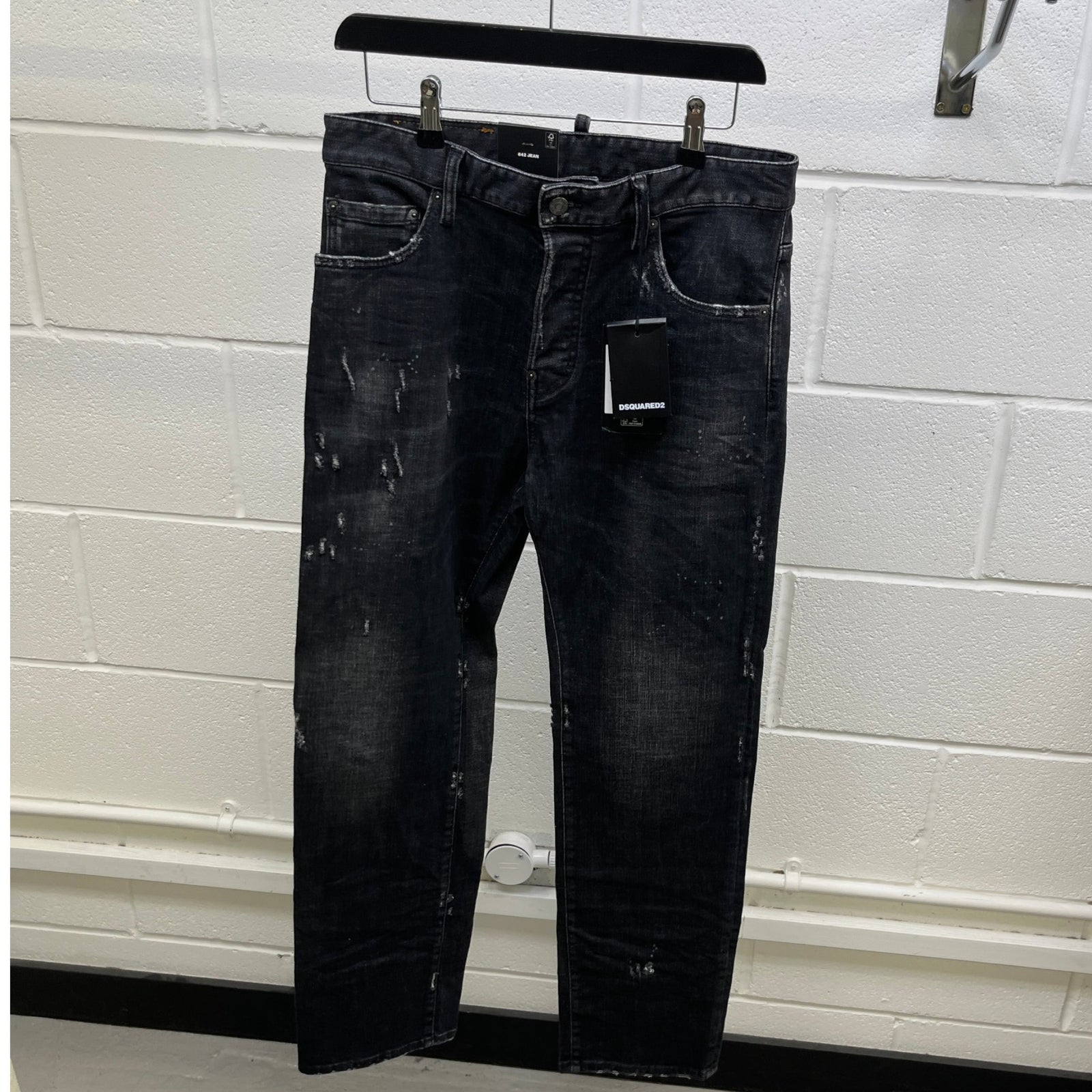 Men's Distressed Jeans Black Size S / W30 - Photo 11