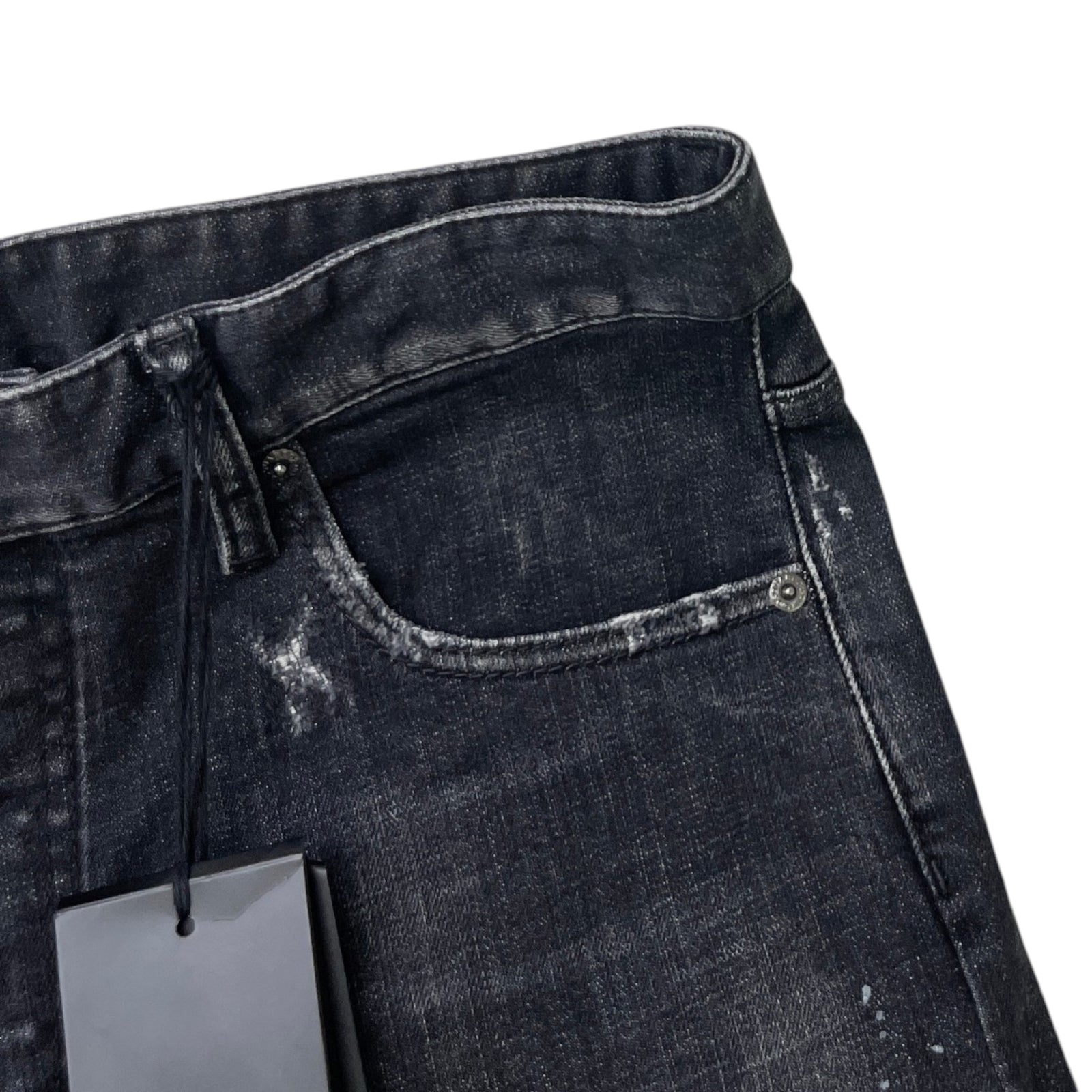 Men's Distressed Jeans Black Size S / W30 - Photo 6