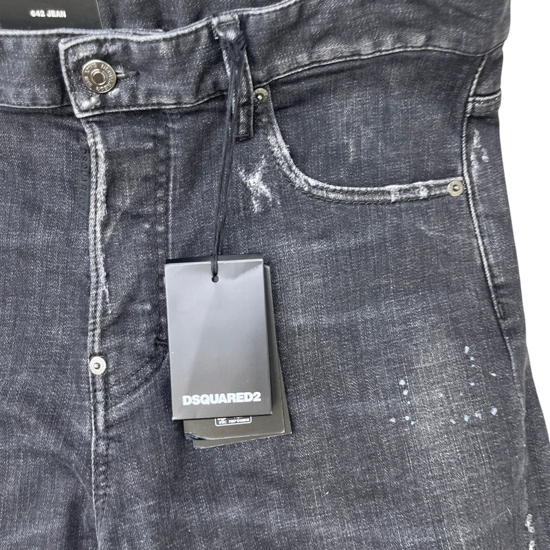 Men's Distressed Jeans Black Size S / W30