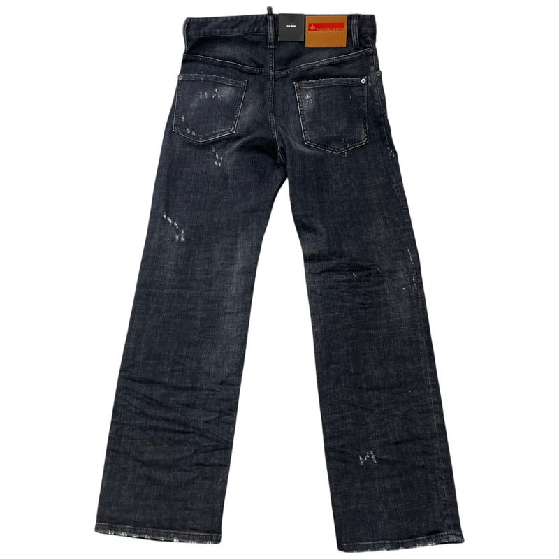 Men's Distressed Jeans Black Size S / W30