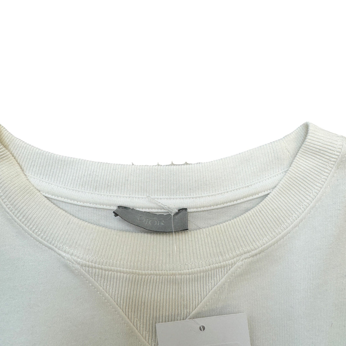 Men's Embroidered Logo T-Shirt White Size S - Photo 6
