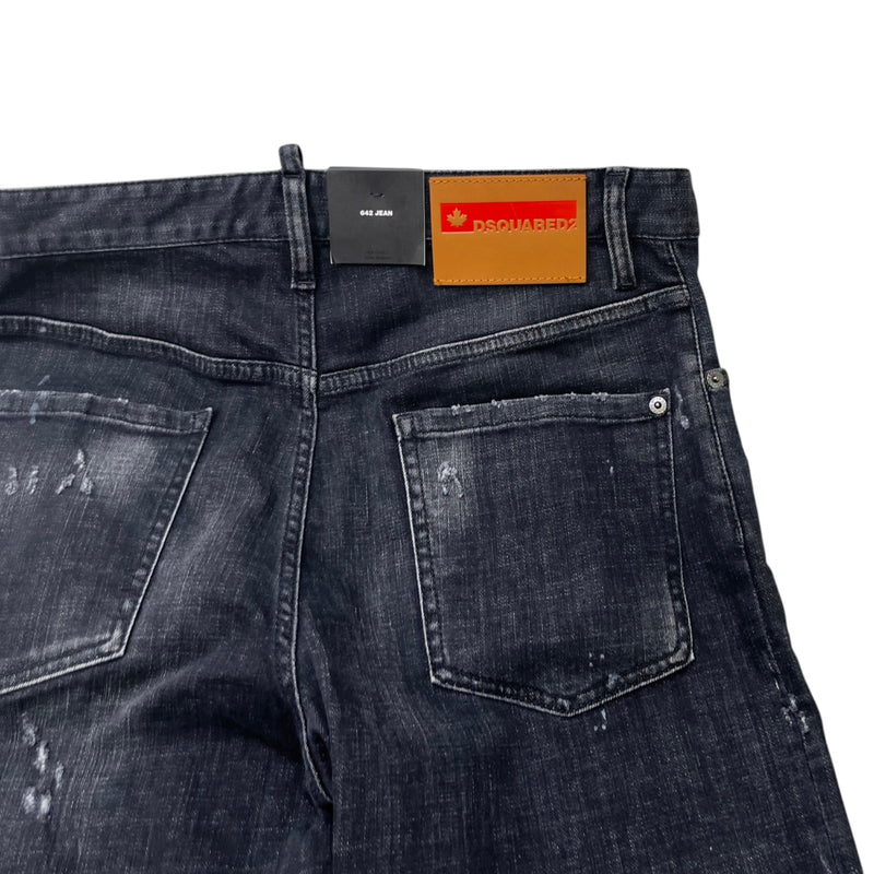 Men's Distressed Jeans Black Size S / W30