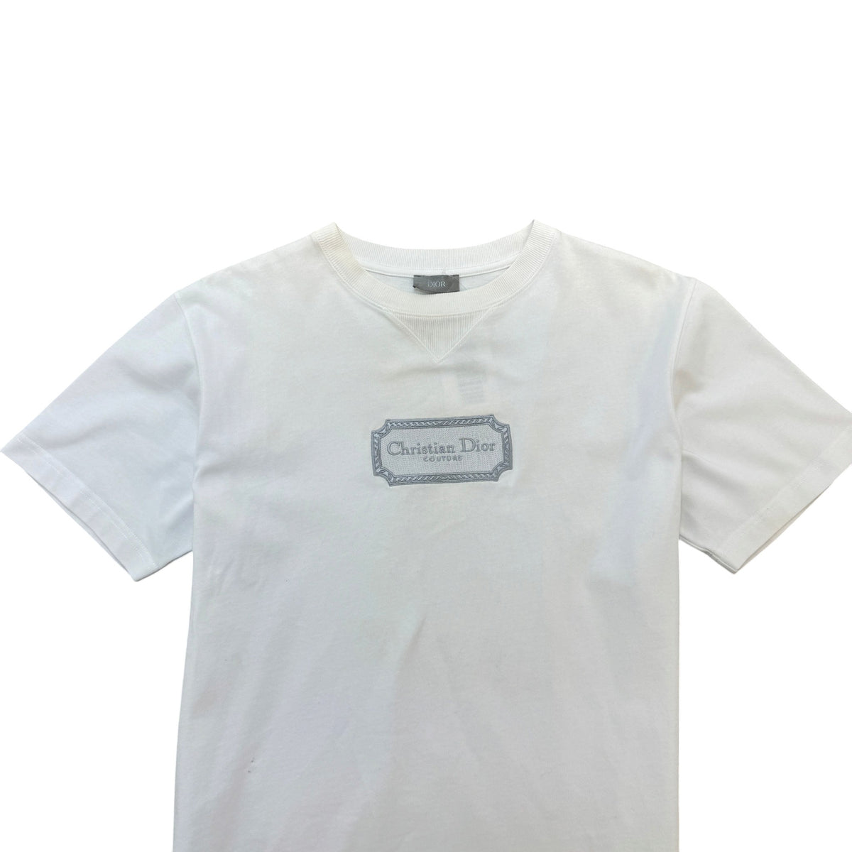 Men's Embroidered Logo T-Shirt White Size S - Photo 3