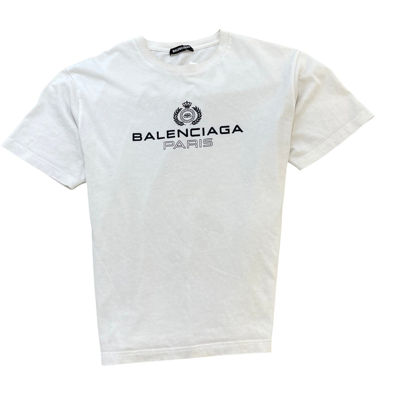 Men's Logo Print T-Shirt White Size L