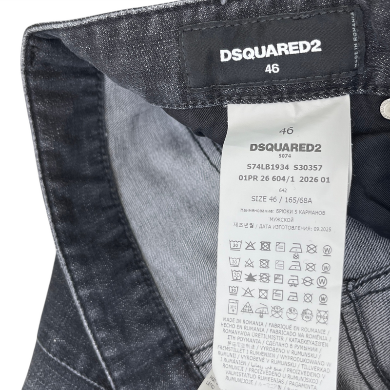 Men's Distressed Jeans Black Size S / W30