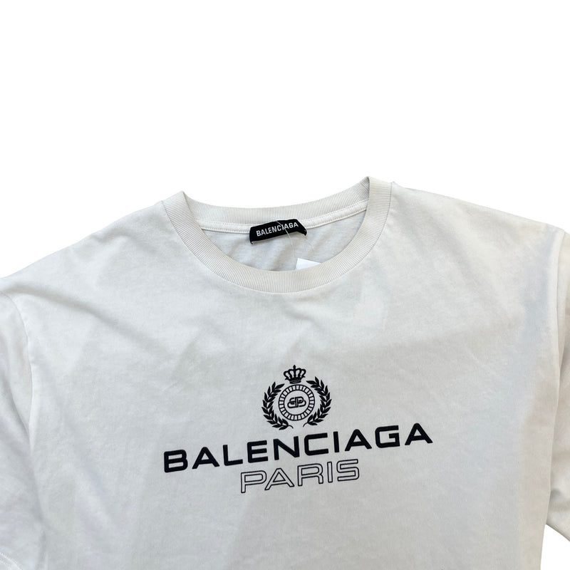 Men's Logo Print T-Shirt White Size L