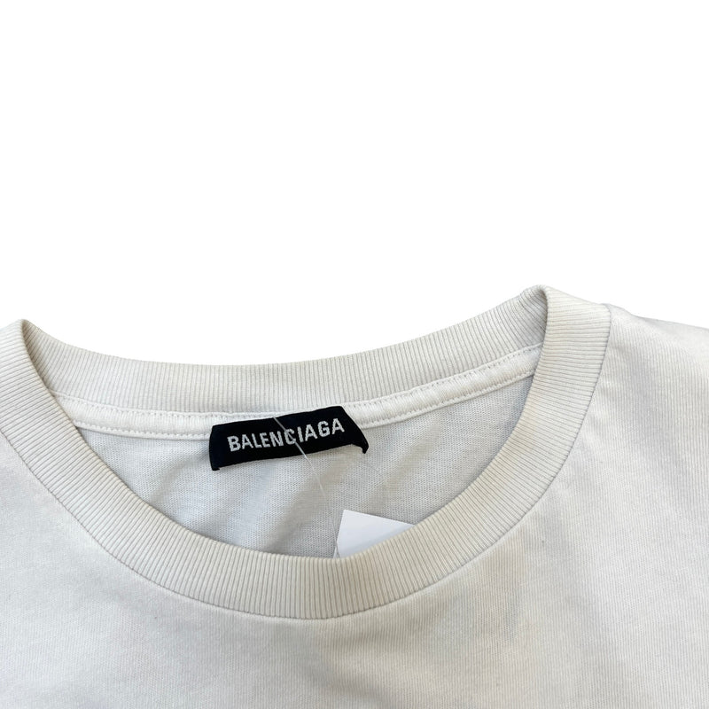 Men's Logo Print T-Shirt White Size L