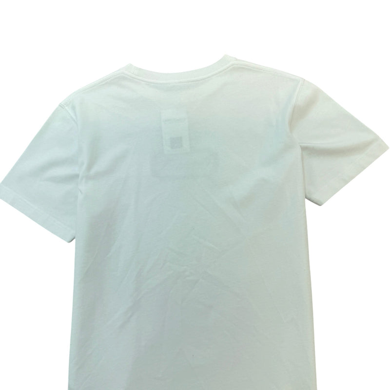 Men's Embroidered Logo T-Shirt White Size S