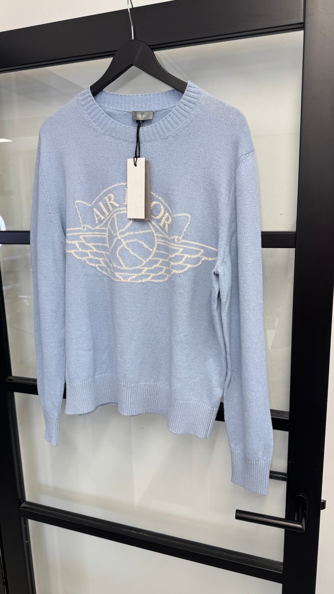 Men's x Air Jordan Wings Crewneck Jumper Blue Size M - Photo 6