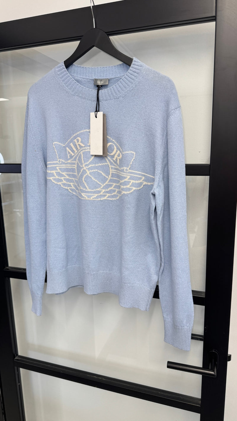 Men's x Air Jordan Wings Crewneck Jumper Blue Size M