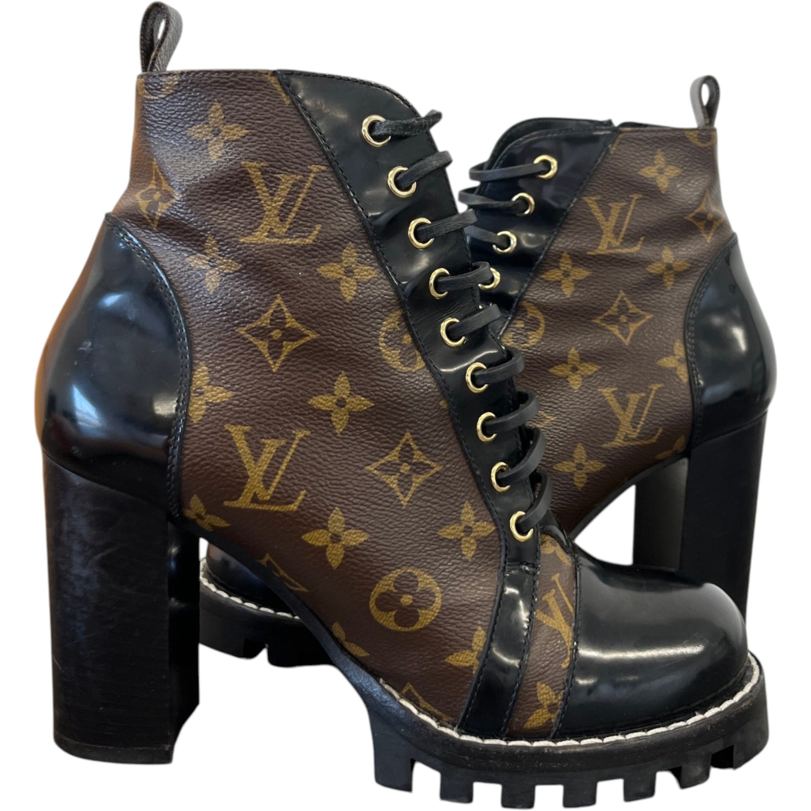 Women's Monogram Star Trail Ankle Boots Brown Size EU 40 / UK 7 - Photo 3
