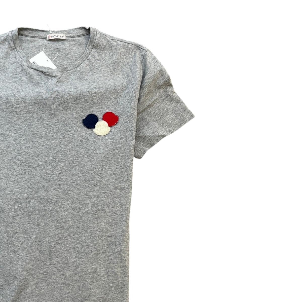 Men's Triple Logo Patch T-Shirt Grey Size M - Photo 3
