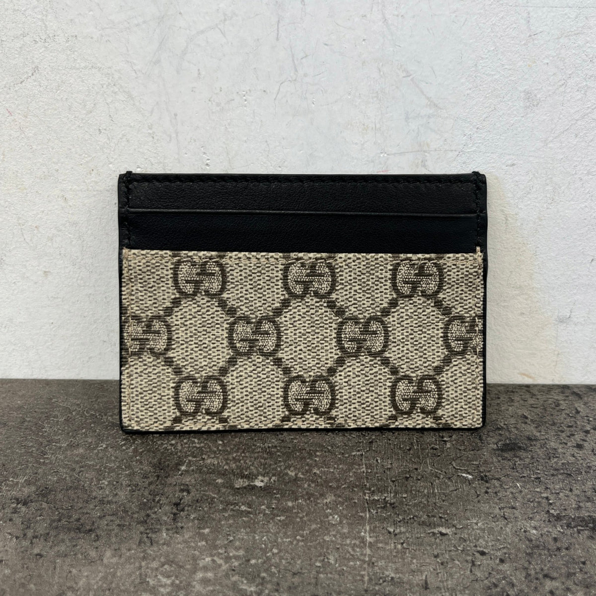 Men's GG Supreme Card Holder Beige - Photo 9