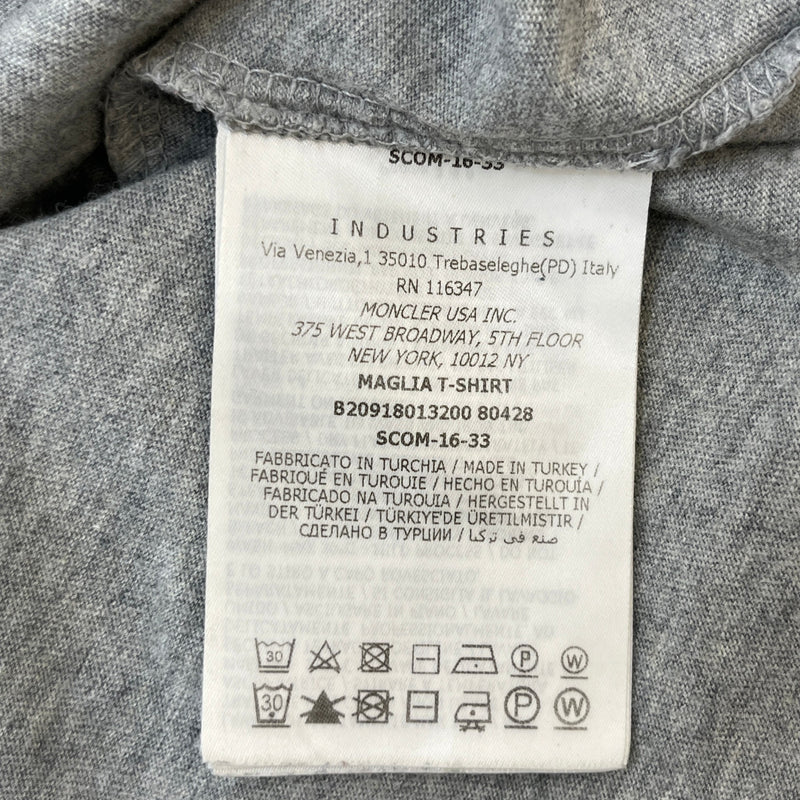 Men's Triple Logo Patch T-Shirt Grey Size M