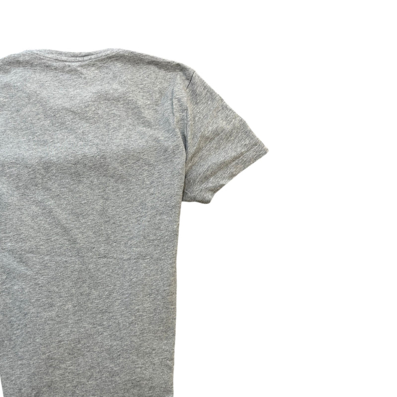 Men's Triple Logo Patch T-Shirt Grey Size M