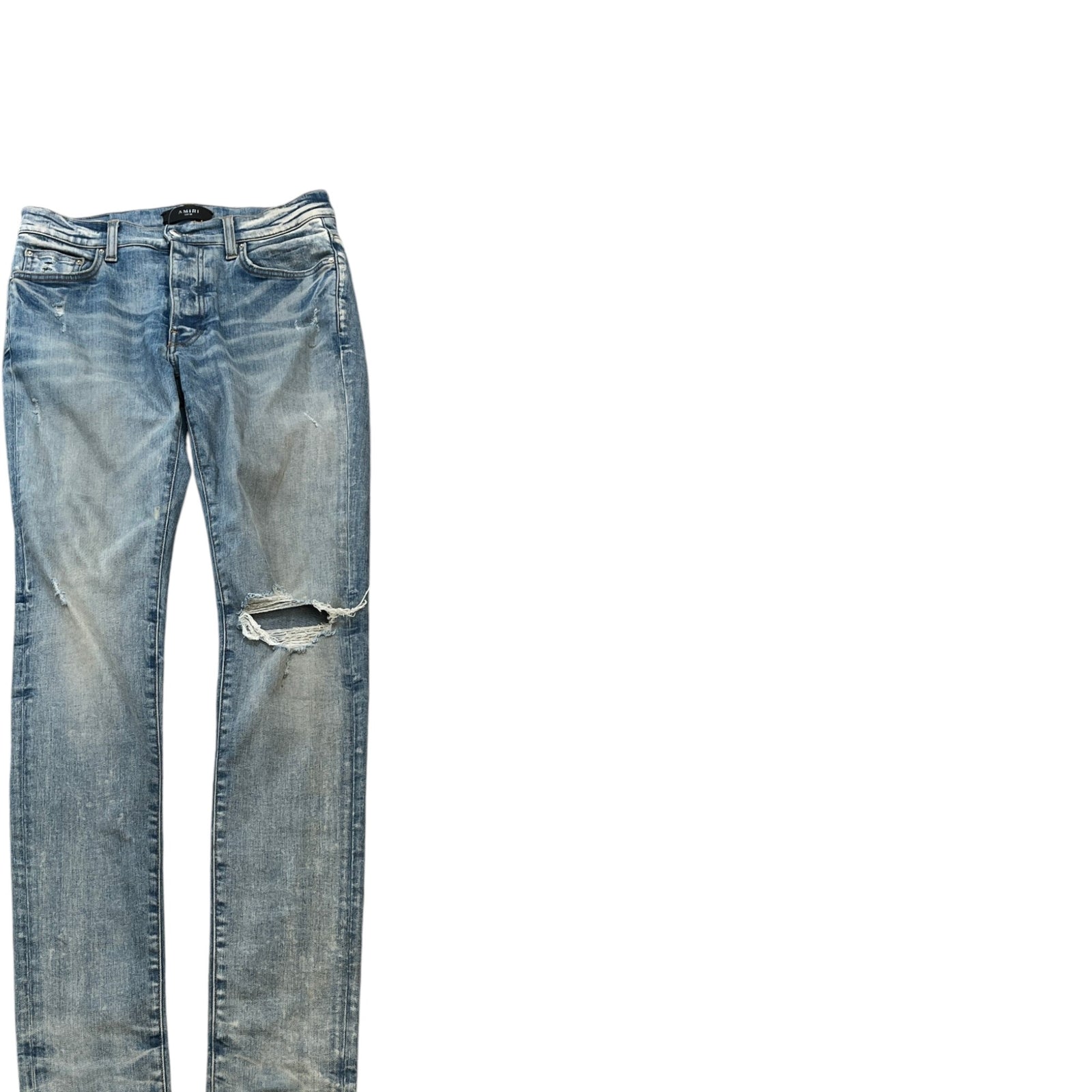 Men's Distressed Jeans Blue Size M / W32 - Photo 3