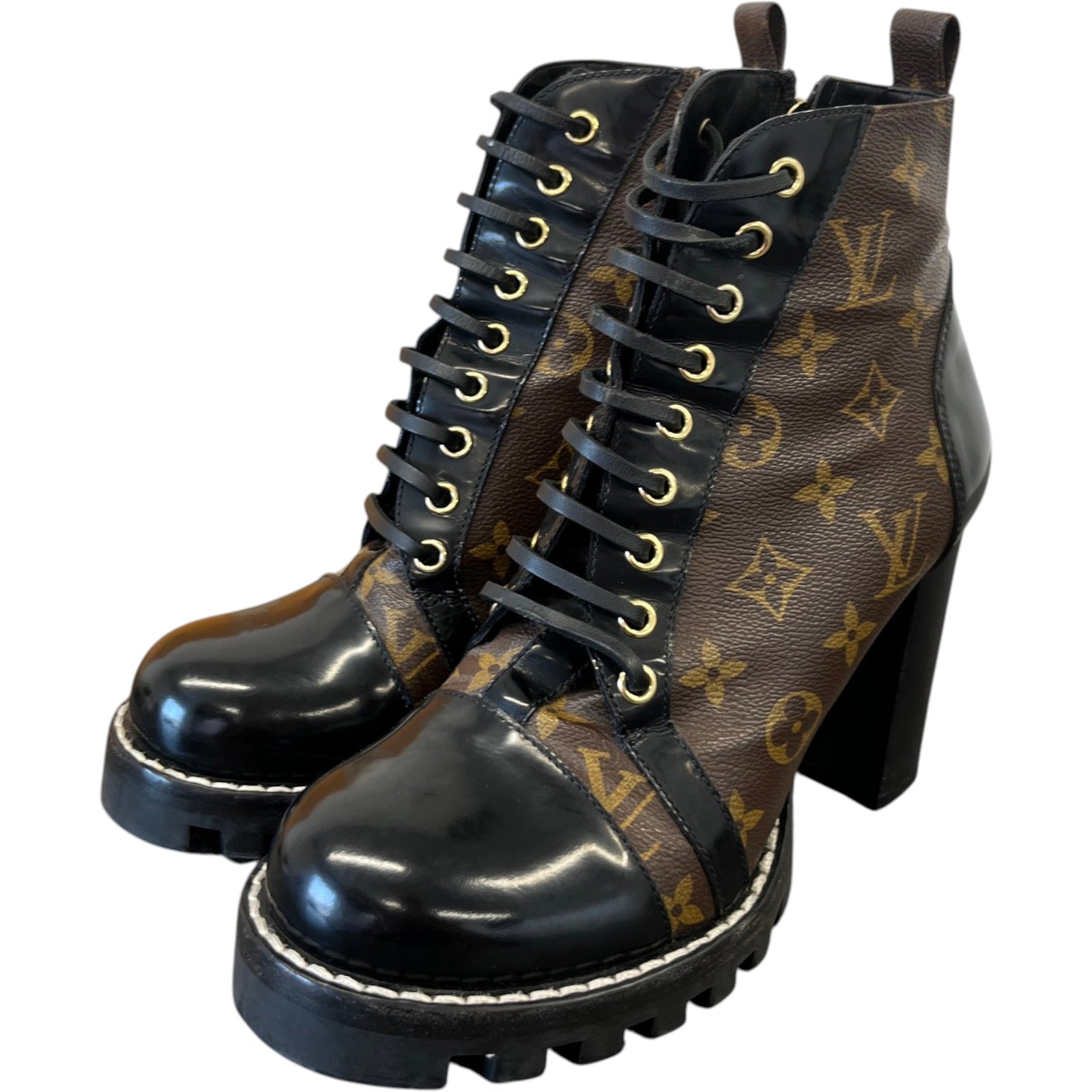 Women's Monogram Star Trail Ankle Boots Brown Size EU 40 / UK 7 - Photo 9