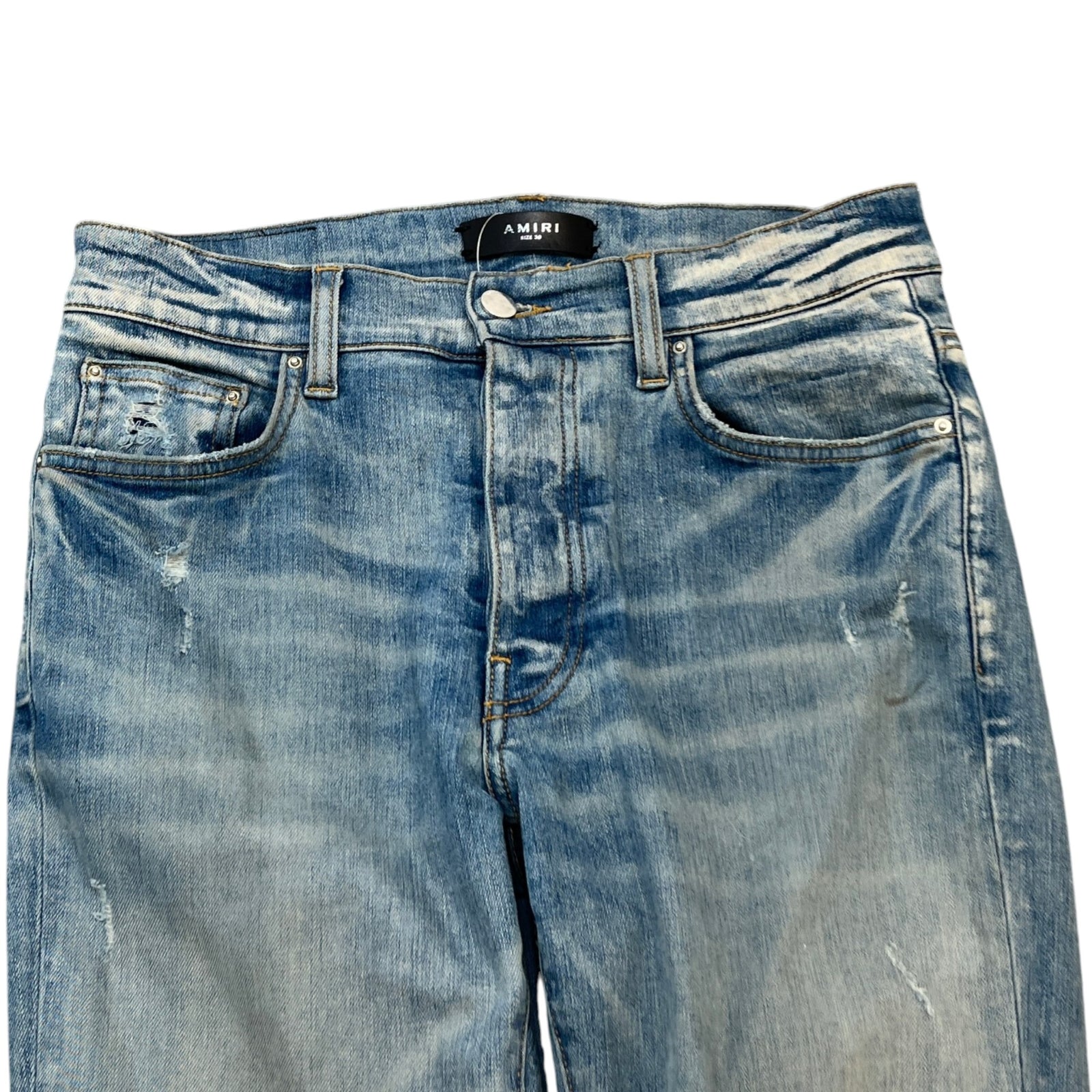 Men's MX1 Distressed Bandana Jeans Blue Size S / W30 - Photo 5