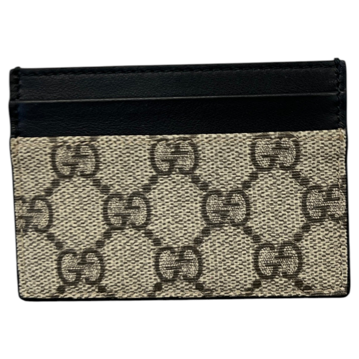 Men's GG Supreme Card Holder Beige - Photo 2