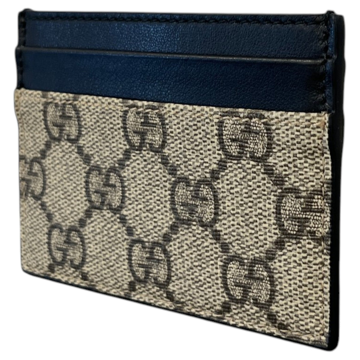 Men's GG Supreme Card Holder Beige - Photo 6